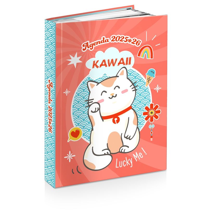 3661507055008-Agenda Kawaii FANTAISIE- 12 x 17 cm - 2 modèles au choix - Kid'Abord-P_405226124_1-0