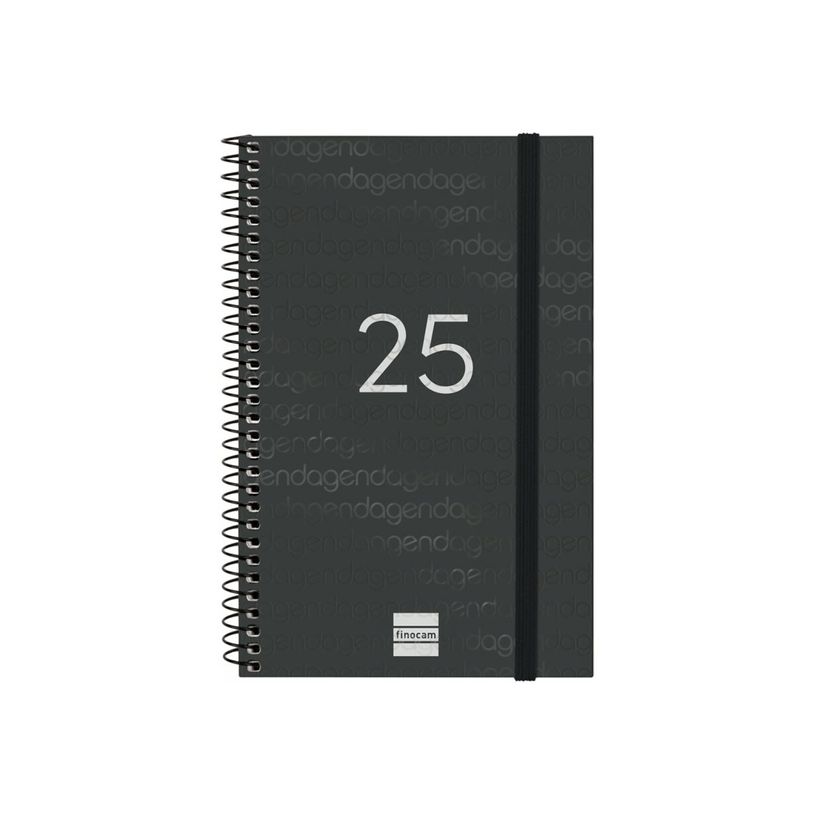 8422952386957-Finocam - Agenda - 2025 - semainier - reliure à spirale - E5 - 117 x 181 mm - noir - poly-P_405226774_5-0