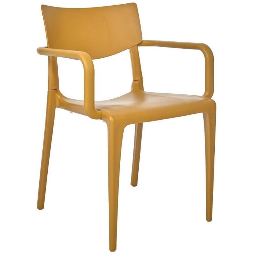 8414376746592-Fauteuil empilable TOWN - Ezpeleta professionnel - Moutarde-P_405227964_1-0