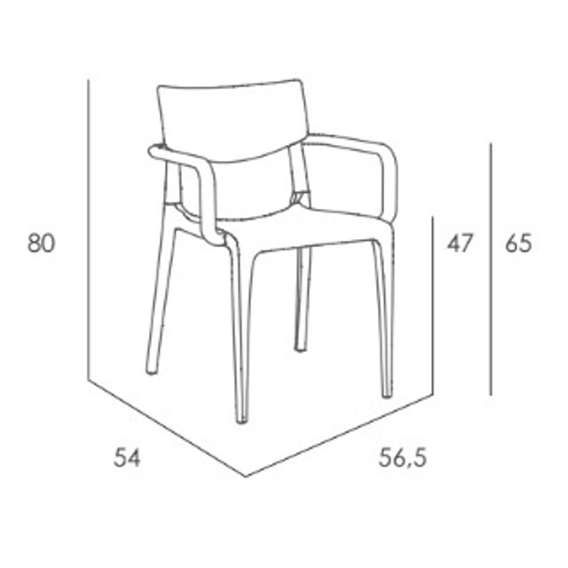 8414376746578-Fauteuil empilable TOWN - Ezpeleta professionnel - Vert-P_405227966_4-3