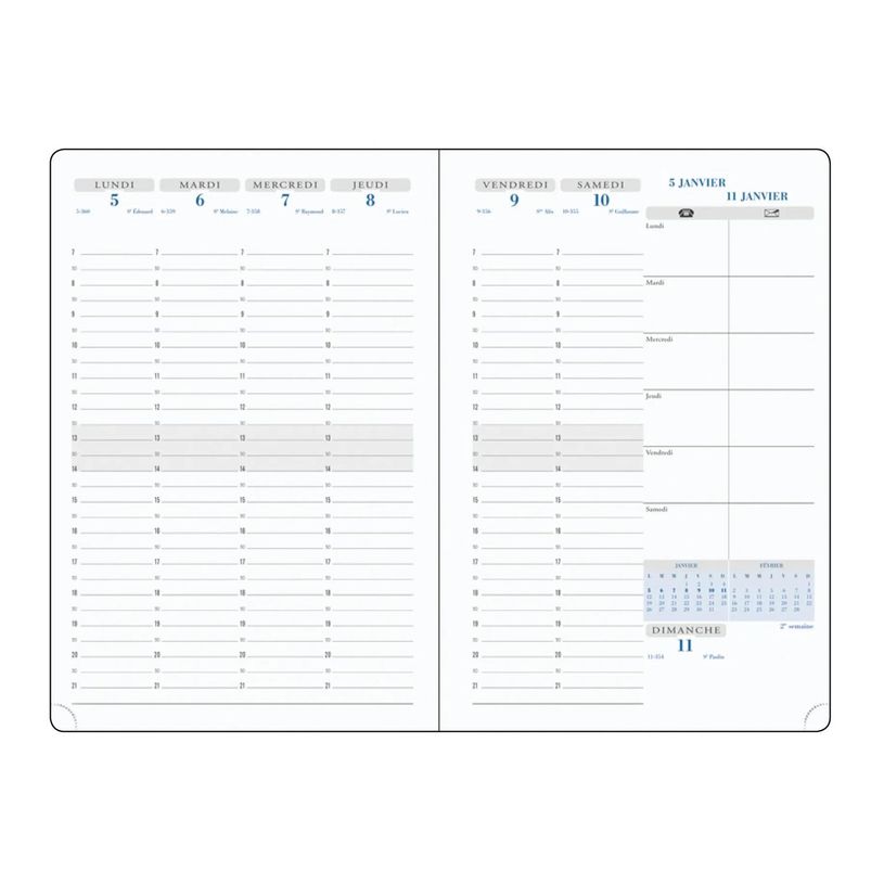 3660942087582-Agenda de bureau Elise - 1 semaine sur 2 pages - 15 x 21 cm - violet - Exacompta-P_405228044_2-1