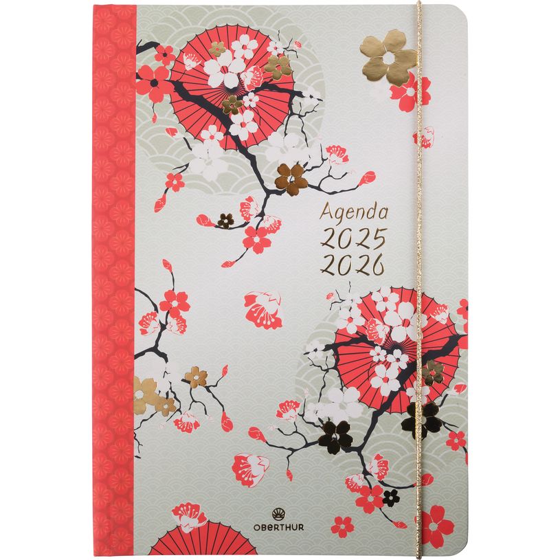 3664447200224-Agenda à élastique Sakura - 1 semaine sur 2 pages - 17 x 24,5 cm - fleurs de cerisiers --P_405228479_1-0