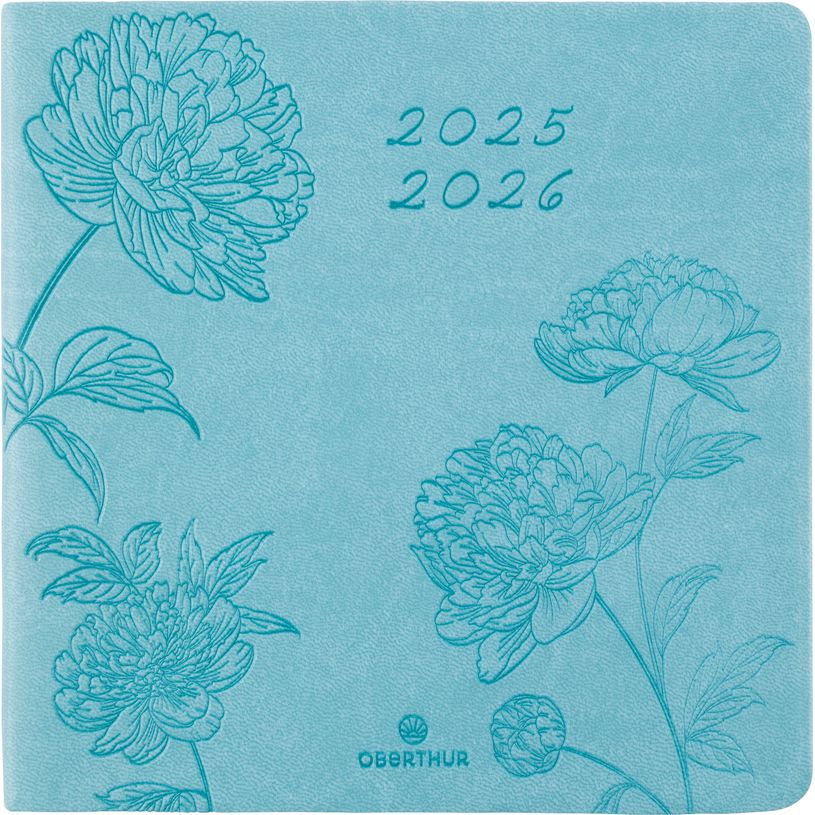 3664447197555-Agenda Summerside - 1 semaine sur 2 pages - 16,5 x 16,5 cm - vert turquoise - Oberthur-P_405230439_1-0
