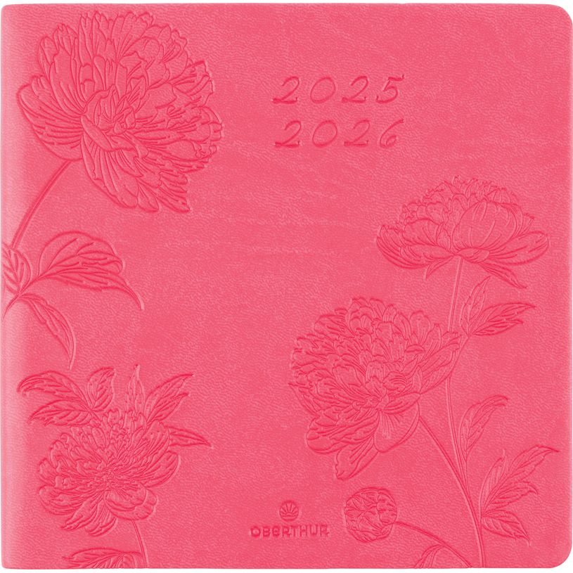 3664447197579-Agenda Summerside - 1 semaine sur 2 pages - 16,5 x 16,5 cm - corail - Oberthur-P_405230441_1-0
