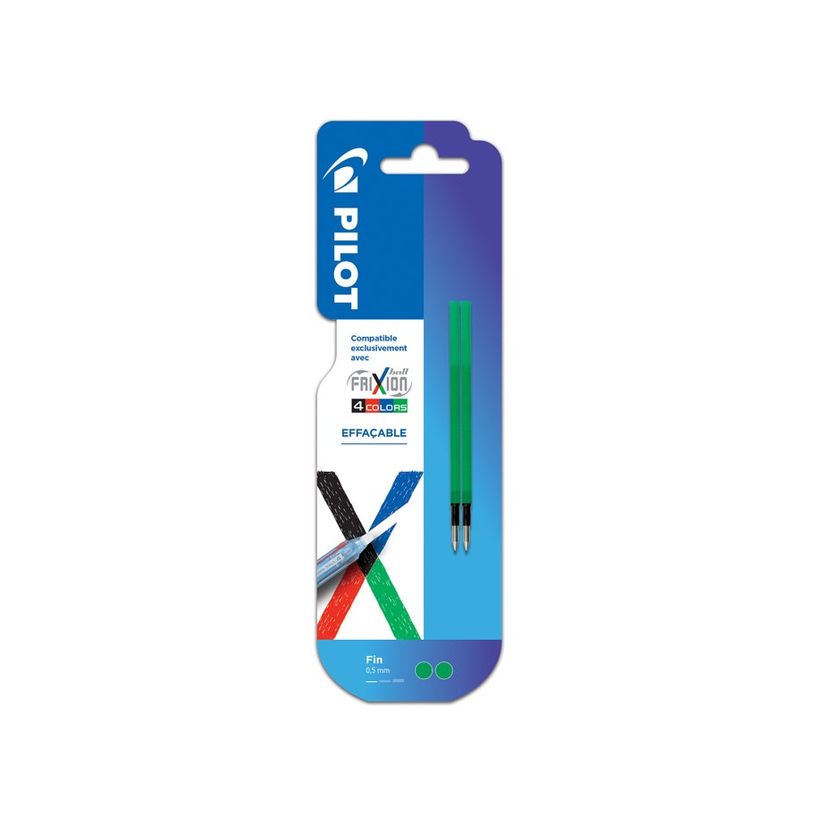 3131910447573-2 Recharges Frixion Ball - 4 couleurs - pointe fine - vert-P_405231060_1-0