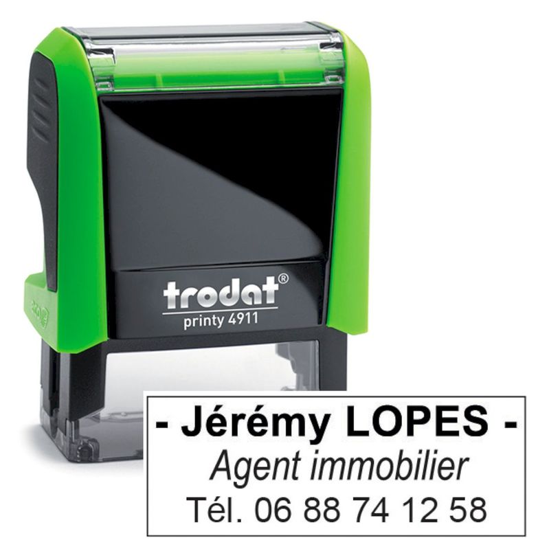 0092399431152-Tampon personnalisé avec 3 lignes - zone d'impression 38 x 14 mm - Trodat Printy 4911 ver-P_405233087_3-0