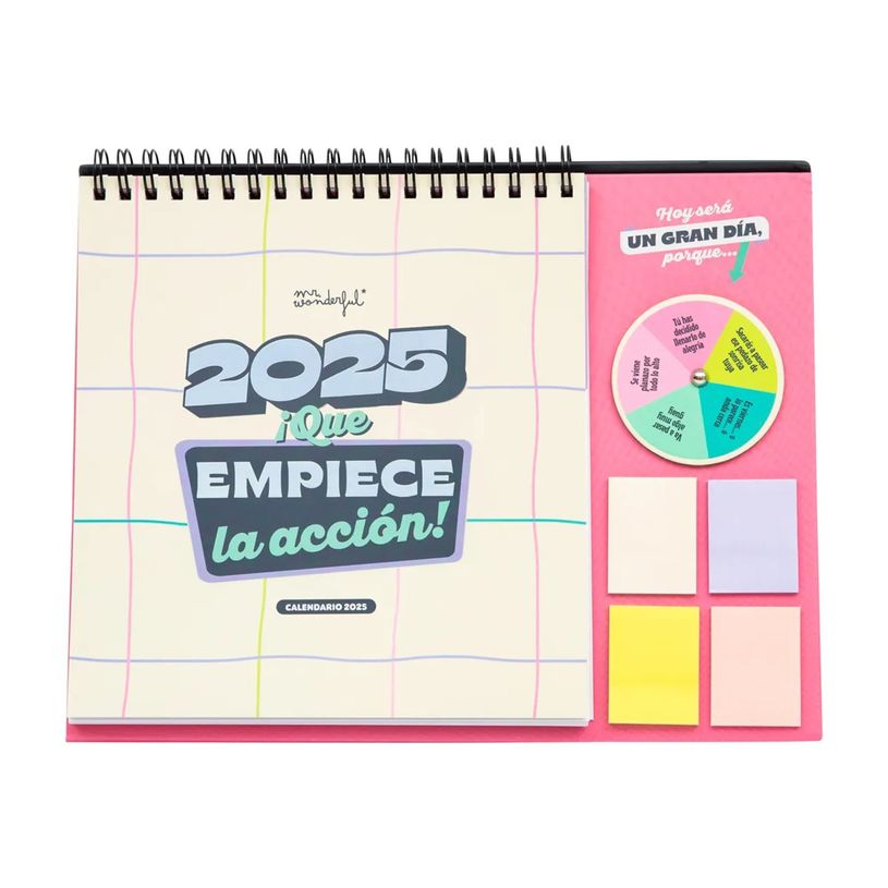 8445641049971-Mr. Wonderful - Calendrier - de bureau - 2025 - empiece la acción - mois par page - 240 x-P_405233499_4-0