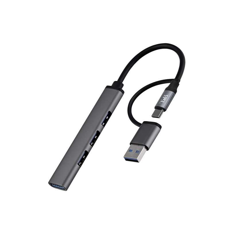 3303170116043-T'nB iClick - Hub - ultra mince - 1 x SuperSpeed USB 3.0 + 3 x USB 2.0 - de bureau-P_405234333_2-0