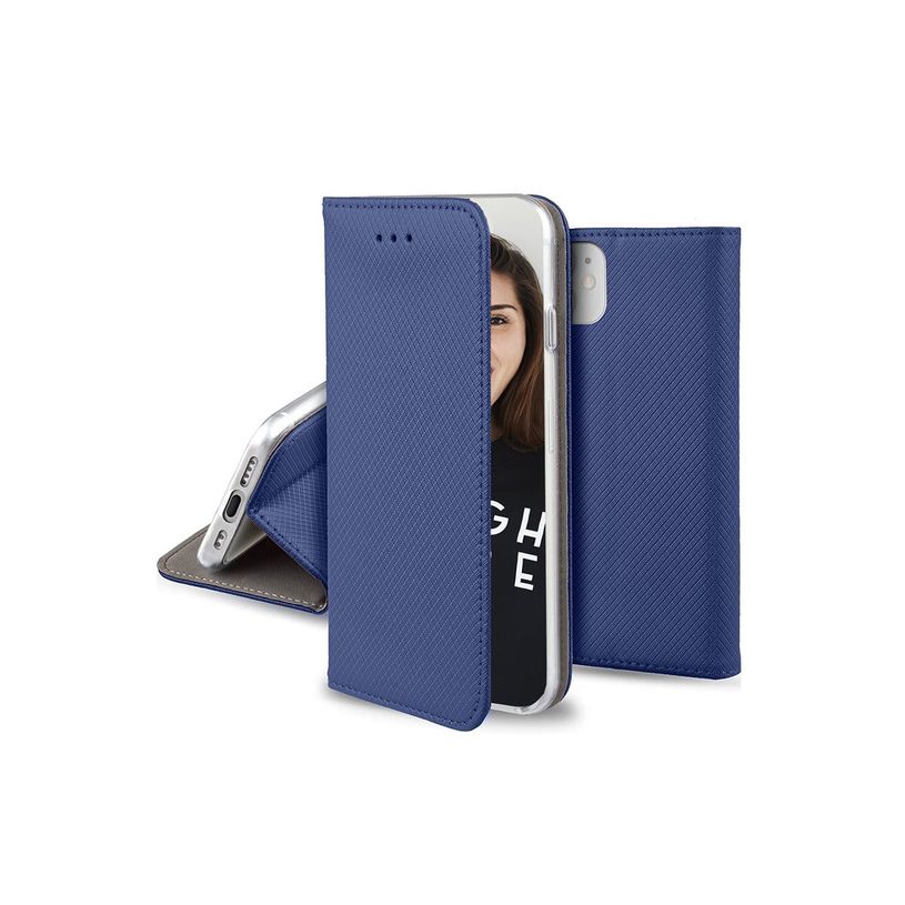 5907457780606-JAYM - Étui à rabat pour téléphone portable - imitation cuir - bleu-P_405235411_2-0