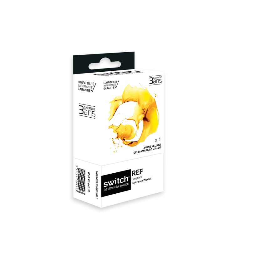 3700654258174-Switch RE - 21.6 ml - XL - jaune - compatible - boîte de suspension - cartouche d'encre (alternative pour : Epson C13T09K44010) - pour Ep-P_405235752_1-0