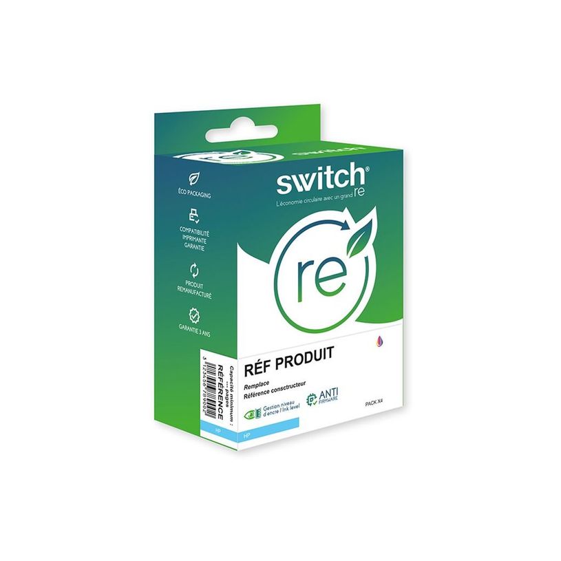 3700654286276-Cartouche remaufacturée HP301 - Pack de 2 - noir, couleur (cyan, magenta, jaune) - Switch-P_405235888_1-0