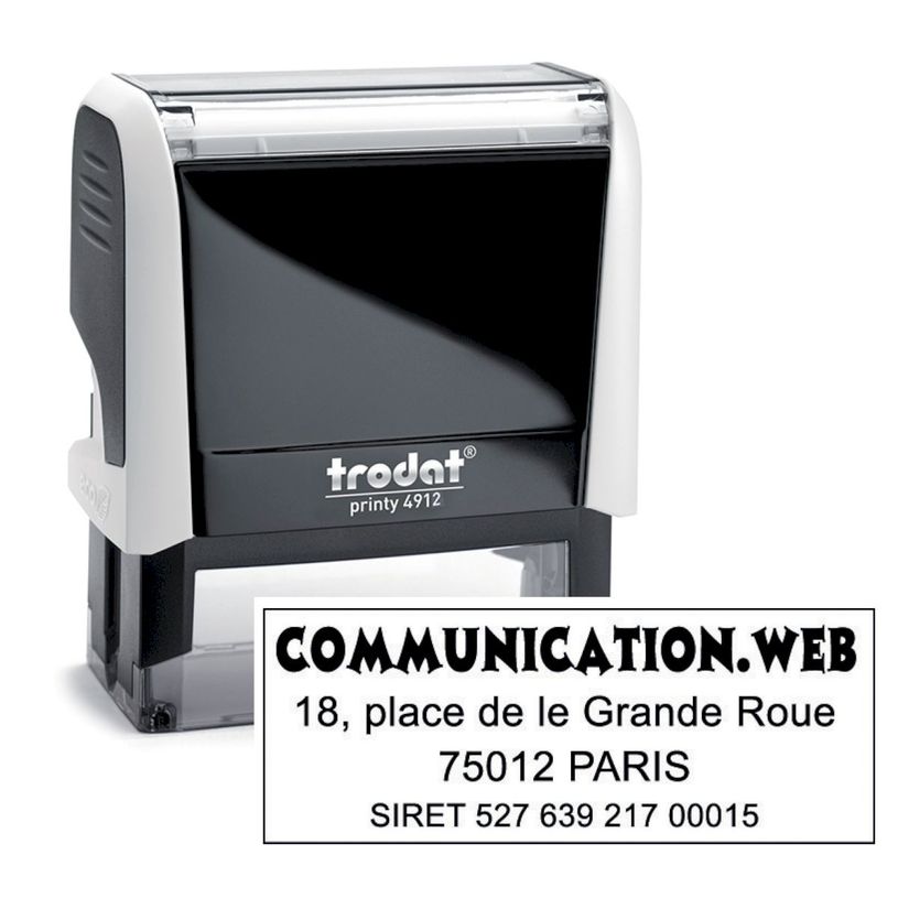 0092399431701-Tampon personnalisé avec 4 lignes - zone d'impression 47 x 18 mm - Trodat Printy 4912 bla-P_405236484_3-0
