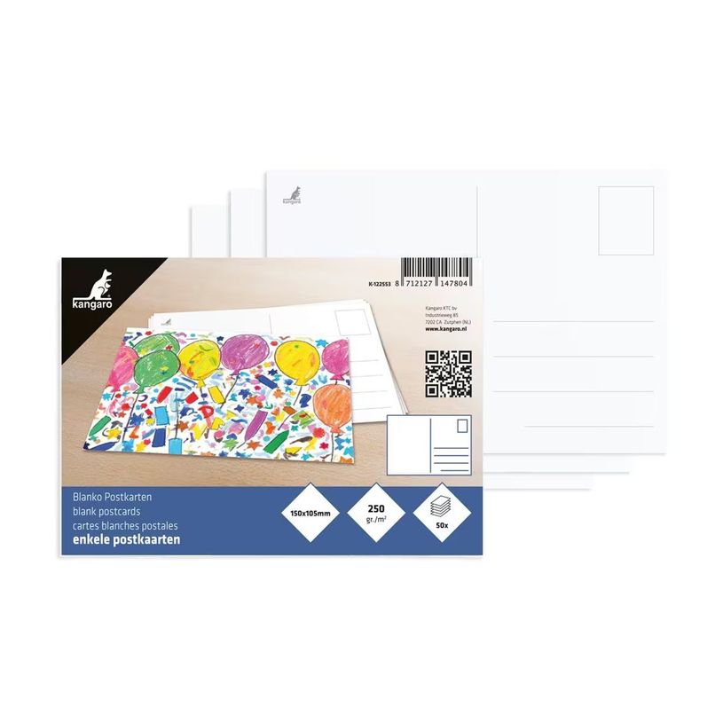 8712127147804-Kangaro - Postcard - 10.5 x 15 cm - blank - blanc - pack de 50-P_405239596_7-5