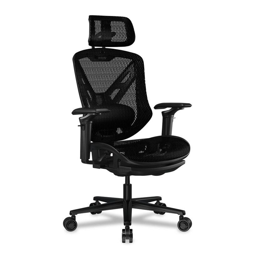 4710483778070-Fauteuil gamer SPEEDER - accoudoirs réglables - appui-tête intégré - noir-P_405239834_1-0