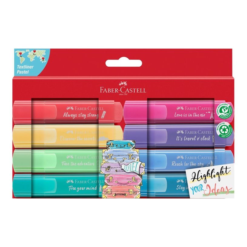 4005402546268-Faber-Castell Textliner 46 - Pack de 8 surligneurs - couleurs pastelles assorties-P_405239865_1-0