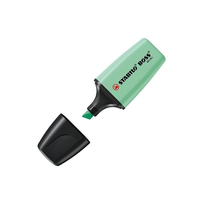 4006381616911-STABILO BOSS MINI Pastel - Surligneur - bleu nuageux, pêche crémeuse, goût léger de menthe, crème de jaune, brosse rose - encre-P_405240032_2-6