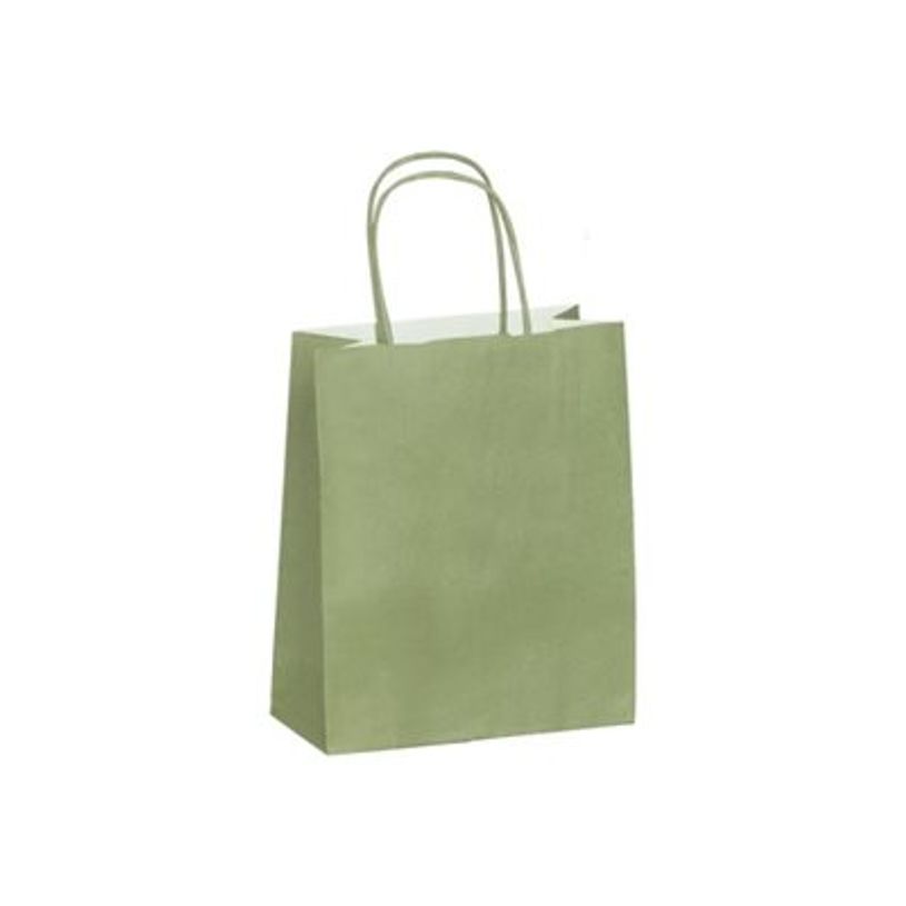 3700481684047-50 Sacs cadeau kraft - poignées torsadées - 23 cm x 12 cm x 30 cm - vert amande-P_405240040_1-0