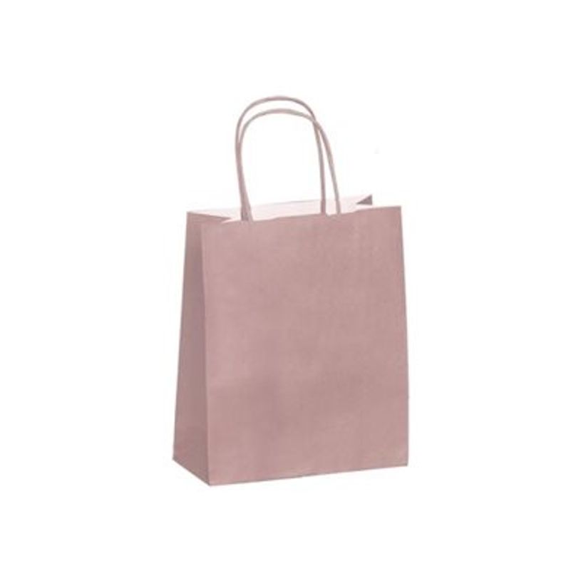 3700481684108-50 Sacs cadeau kraft - poignées torsadées - 23 cm x 12 cm x 30 cm - rose poudré-P_405240043_1-0