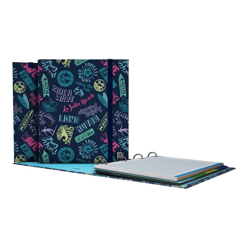 8413623169887-Grafoplas BITS&BOBS - Classeur à anneaux - pour A4 (210 x 297 mm) - plage-P_405241656_1-0