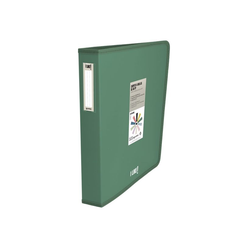 8413623180578-Grafoplas I Like! - Classeur à anneaux - pour A4 Plus - vert foncé-P_405241811_1-0