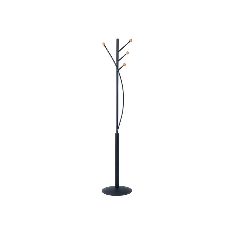 4002390075015-MAULaura - Portemanteau - 4 crochets - acier, métal, bois - noir-P_405241908_1-4