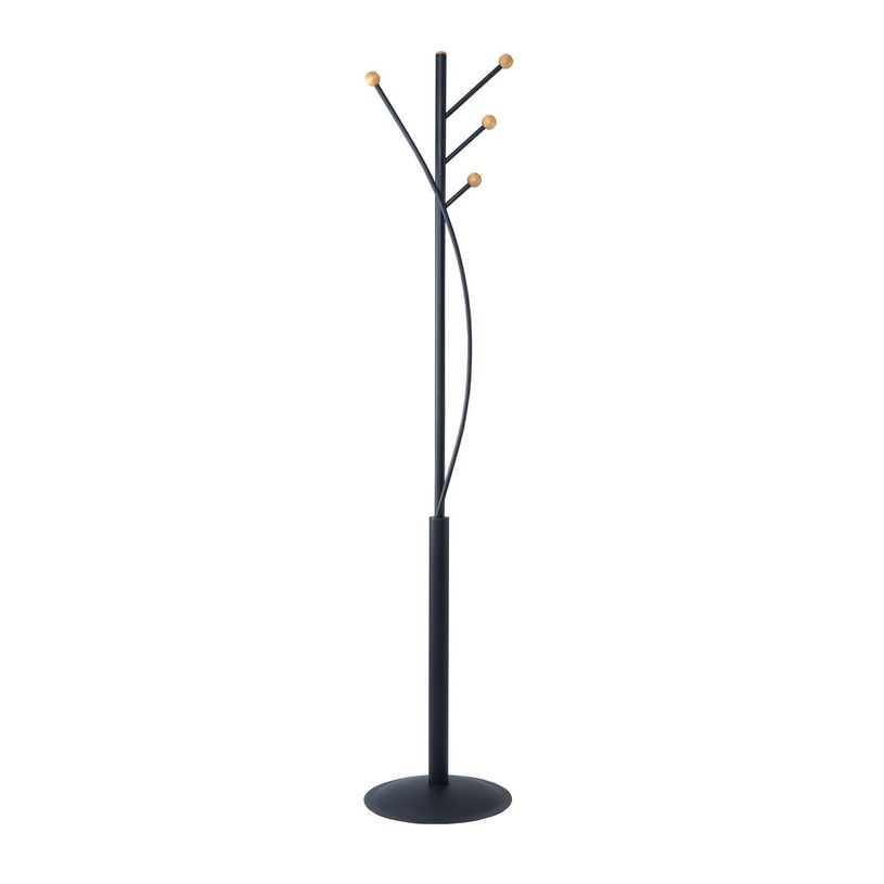 4002390075015-MAULaura - Portemanteau - 4 crochets - acier, métal, bois - noir-P_405241908_2-0