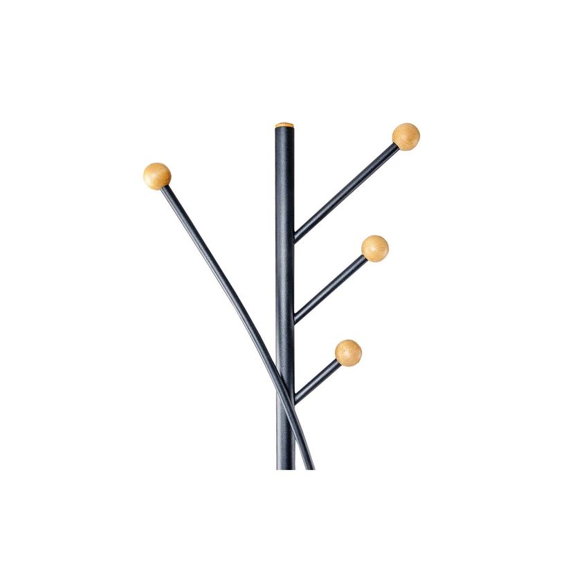 4002390075015-MAULaura - Portemanteau - 4 crochets - acier, métal, bois - noir-P_405241908_3-1