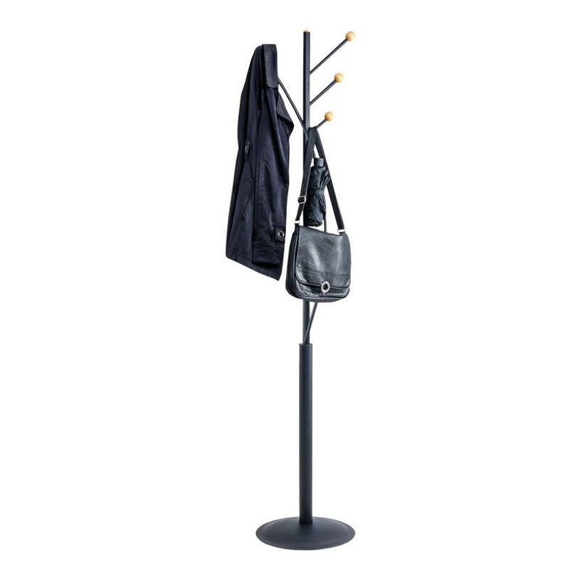 4002390075015-MAULaura - Portemanteau - 4 crochets - acier, métal, bois - noir-P_405241908_5-3