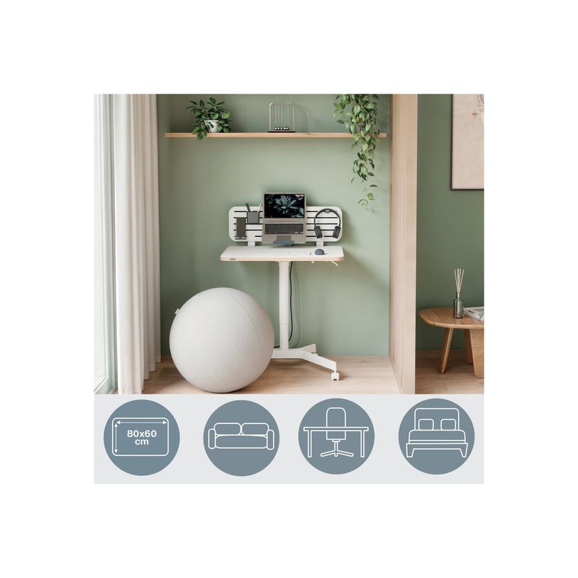 4002432138395-Bureau ERGO - Bureau assis-debout compact - réglable manuel - Blanc-P_405242224_12-7