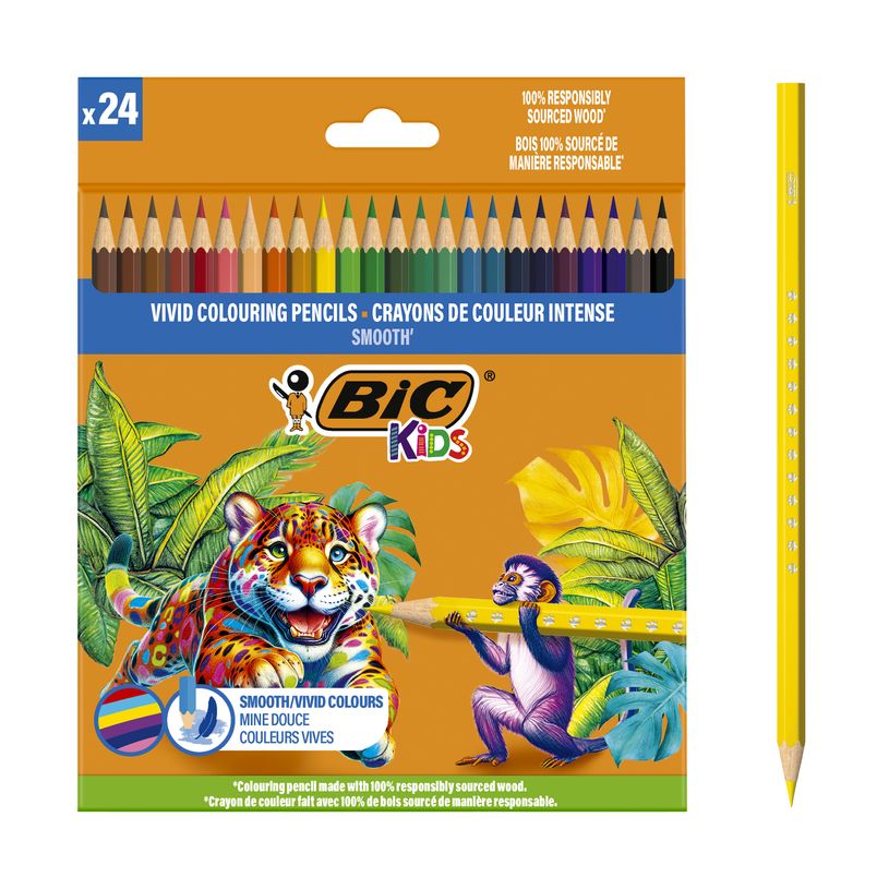 3086123768789-BIC Kids Crayons de Couleur – 100% Bois Responsable - Étui de 24 Couleurs Assorties-P_405242456_1-0