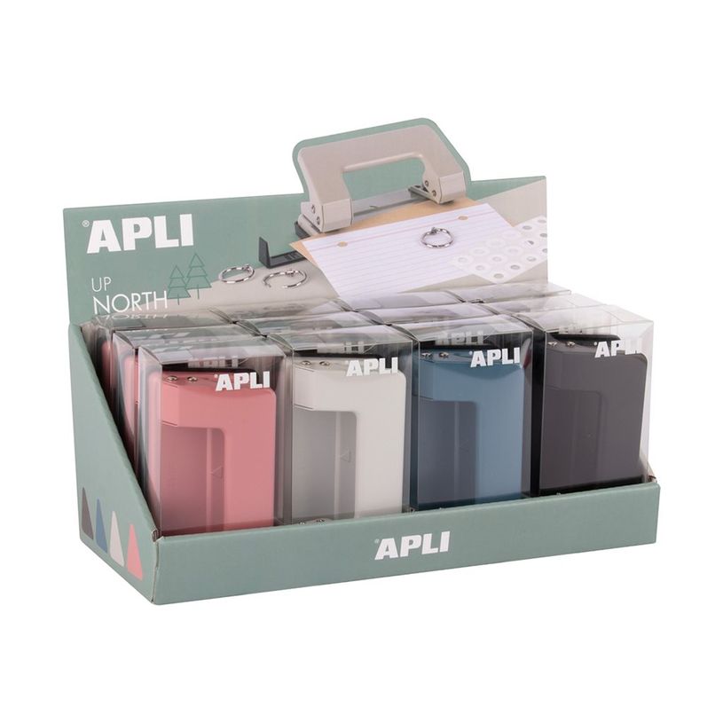 8410782199717-APLI Up North - Perforateur - 12 feuilles - bleu roi, gris, noir, rose (pack de 12)-P_405243358_1-0