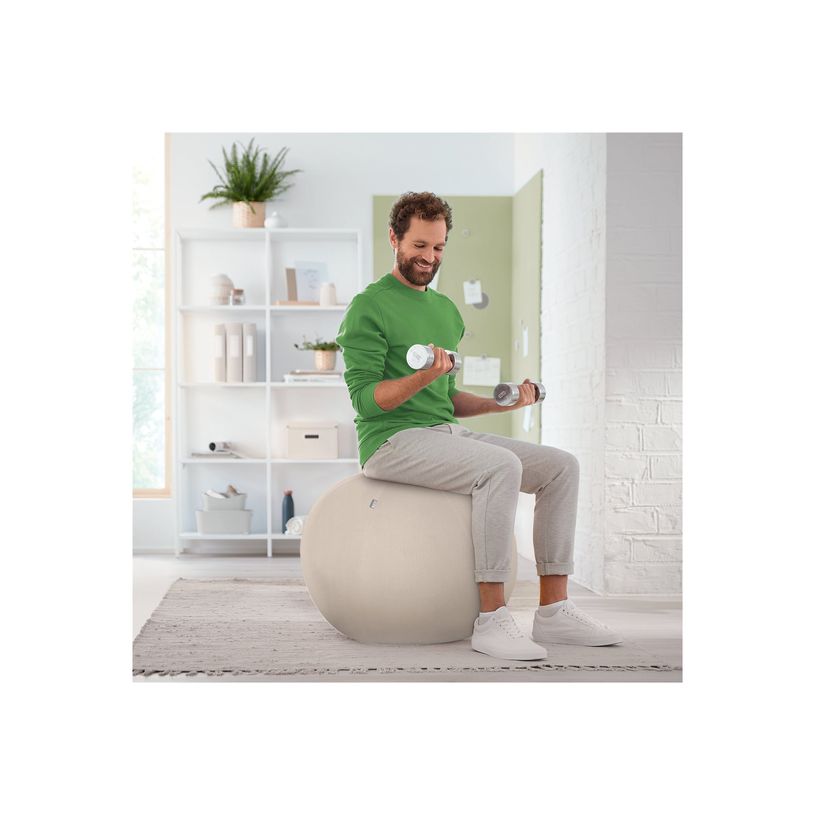 4002432134748-Leitz Ergo - Ballon d'assise ergonomique - Diamètre 55cm - Gris clair-P_405245723_4-1