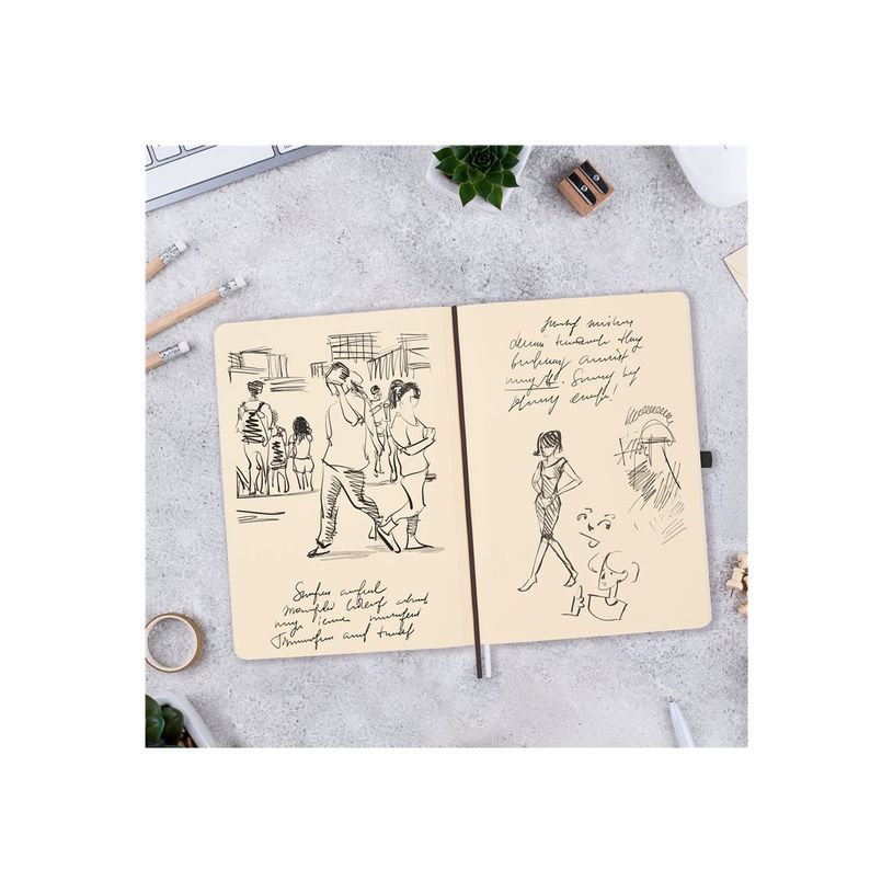 8422952393412-Finocam Nexo - Cahier de notes - A5 (148 x 210 mm) - 72 feuilles / 144 pages - papier blanc cassé - uni - couverture b-P_405246419_5-6