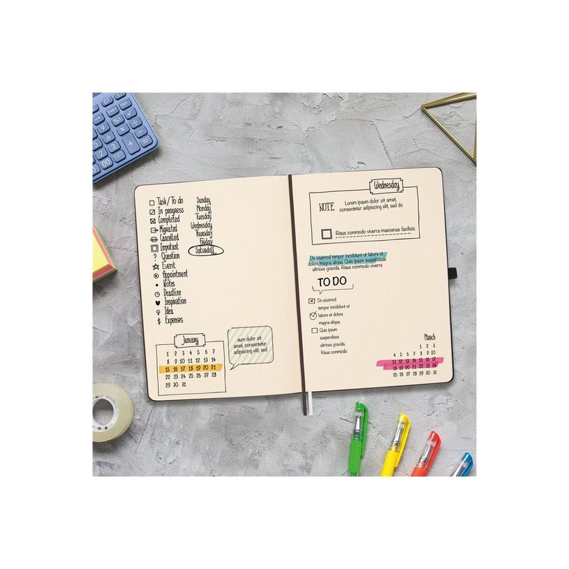 8422952393870-Finocam Nexo - Cahier de notes - A5 (148 x 210 mm) - 72 feuilles / 144 pages - papier blanc cassé - pointillé - couvercl-P_405246447_6-6