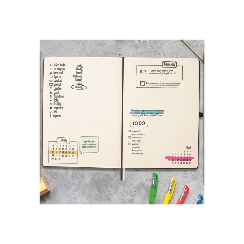 8422952393795-Finocam Nexo - Cahier de notes - B5 - 176 x 250 mm - 72 feuilles / 144 pages - papier blanc cassé - pointillé - couvercle b-P_405246471_6-6