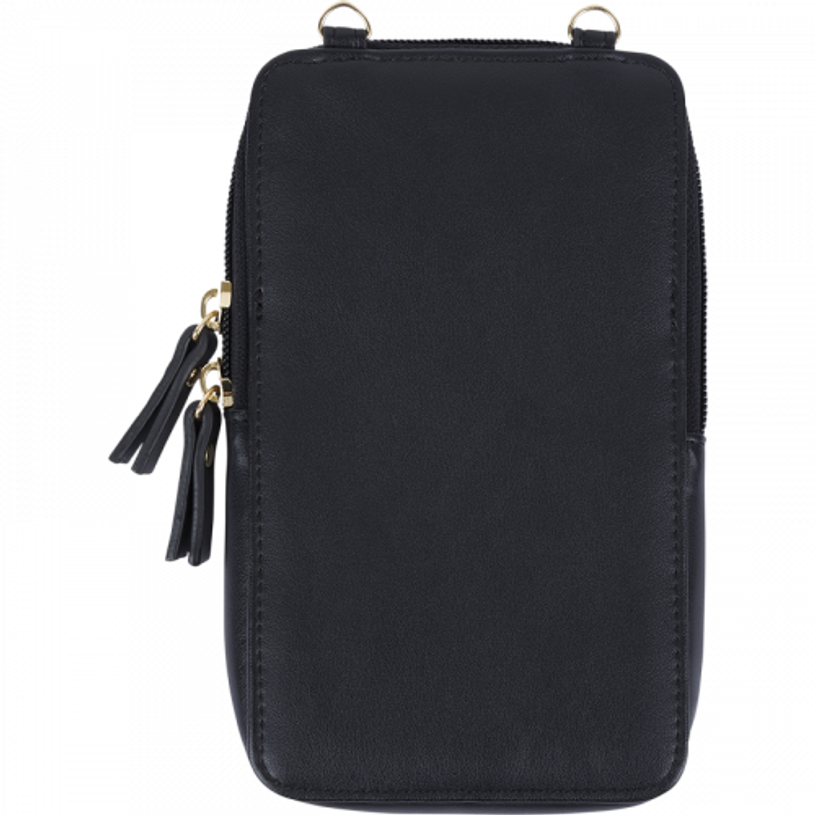 3664447203928-Oberthur Lisbonne - Sac Téléphone Noir – Petit Sac Bandoulière Élégant Mix-Matière, Porte-Monnaie Am-P_405246753_3-2