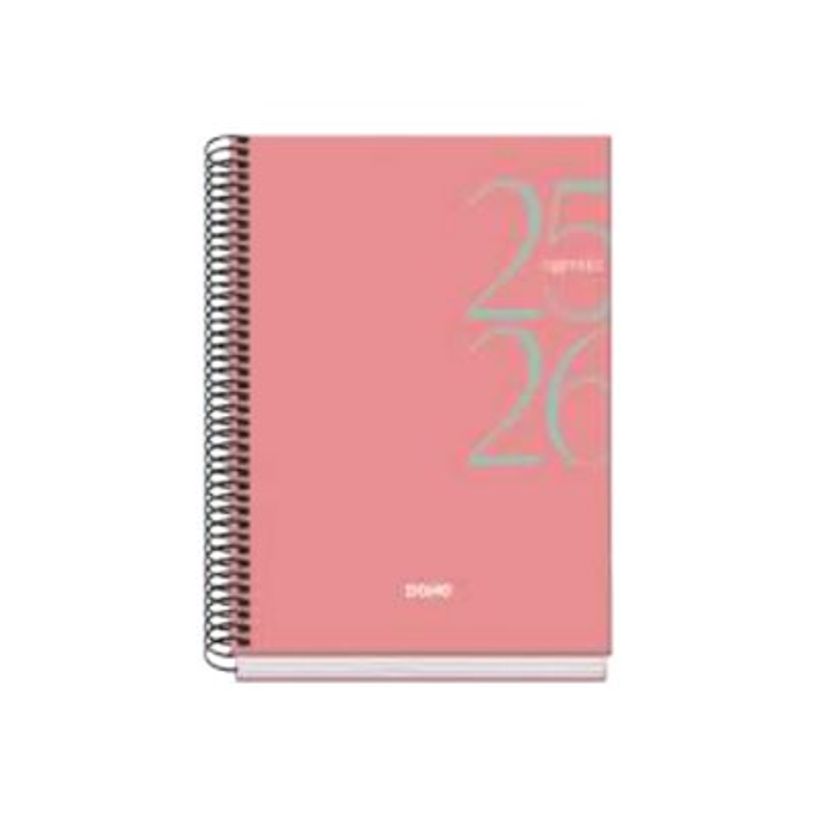 8421938520576-Dohe SYSTEM - Agenda - 2025-2026 - semainier - reliure à spirale - A5 (150 x 210 mm) - 72 feuilles - rose - carton -P_405246992_2-0