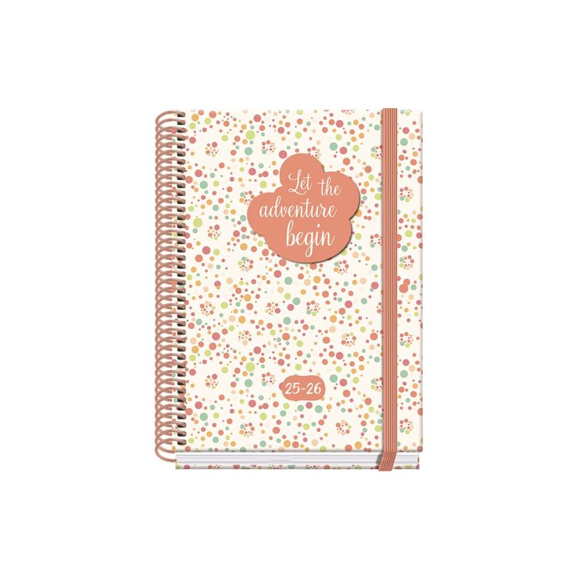8421938520446-Dohe Prime - Agenda - 2025-2026 - 1 jour par page - reliure à spirale - A5 (150 x 210 mm) - 144 feuilles - bulles - carton -P_405247056_3-1