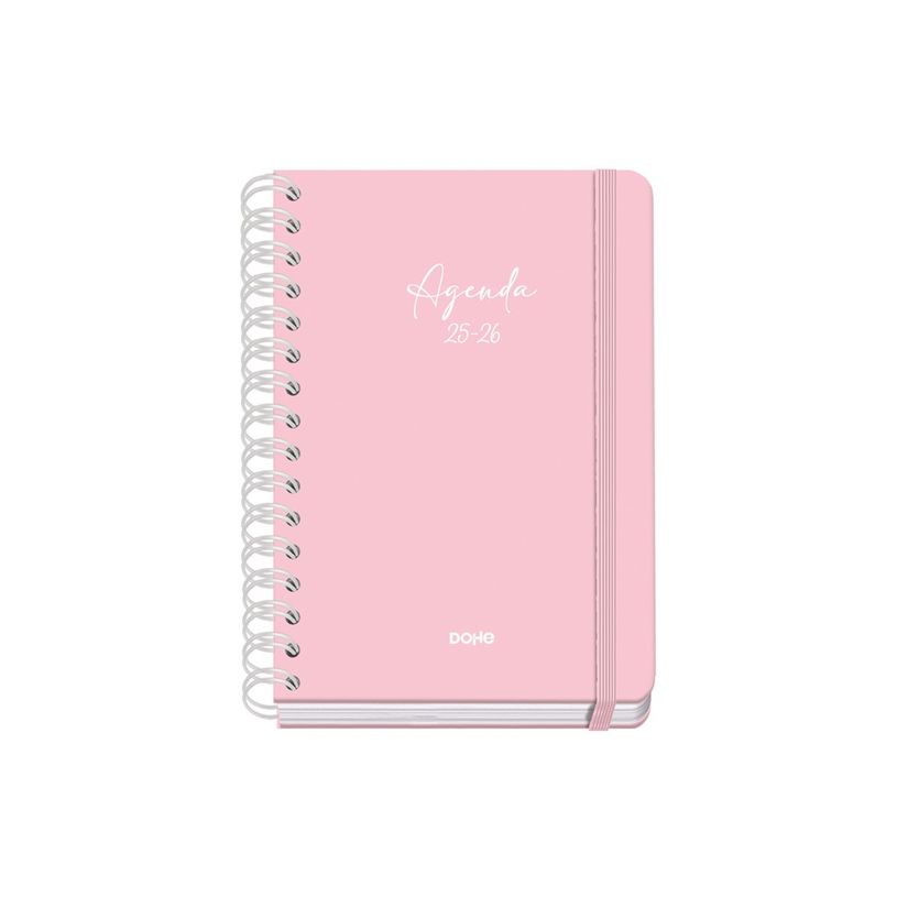 8421938519334-Dohe Serenity - Agenda - 2025-2026 - semainier - reliure à anneaux métalliques - A5 (150 x 210 mm) - 72 feuilles - rose - carton -P_405247063_3-1