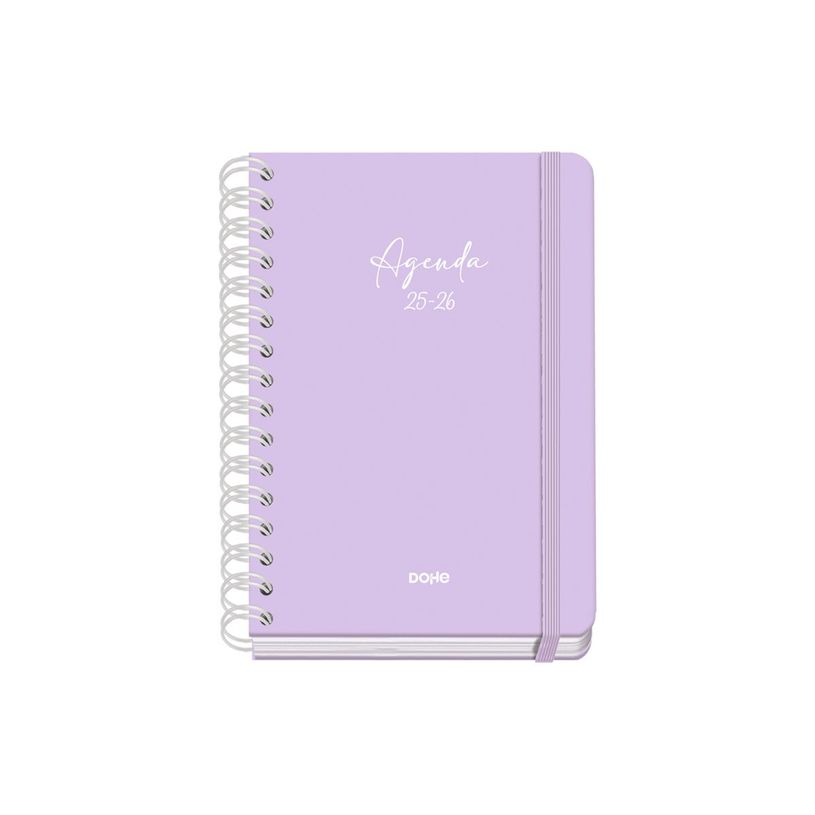 8421938519358-Dohe Serenity - Agenda - 2025-2026 - semainier - reliure à anneaux métalliques - A5 (150 x 210 mm) - 72 feuilles - violet - carton -P_405247065_3-1