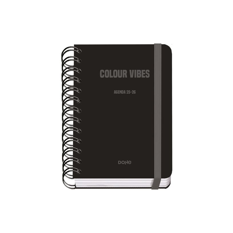 8421938520217-Dohe Colour Vibes - Agenda - 2025-2026 - 1 jour par page - reliure à anneaux métalliques - A6 (120 x 170 mm) - 152 feuilles - noir - carton -P_405247095_3-1