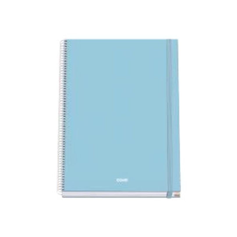 8421938519242-Dohe Serenity - Cahier de notes - reliure à spirale - A4 (210 x 297 mm) - 100 feuilles / 200 pages - petits carreaux - bleu - carton -P_405247100_1-0