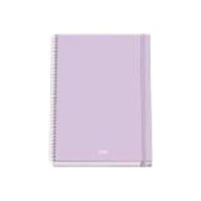 8421938519273-Dohe Serenity - Cahier de notes - reliure à spirale - A4 (210 x 297 mm) - 100 feuilles / 200 pages - petits carreaux - violet - carton -P_405247103_1-0