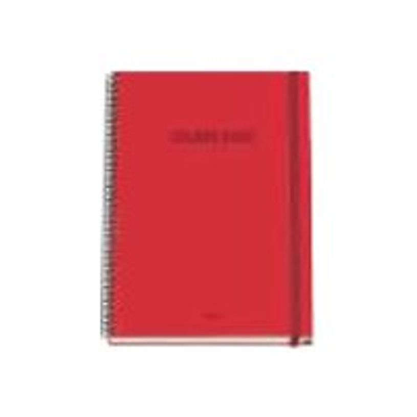 8421938518795-Dohe Color Vibes - Cahier de notes - reliure à spirale - A4 (210 x 297 mm) - 100 feuilles / 200 pages - petits carreaux - rouge - carton -P_405247105_1-0