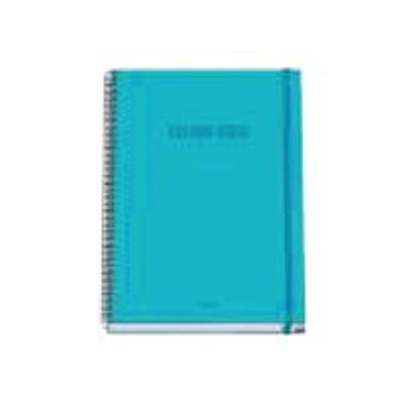 8421938518825-Dohe Color Vibes - Cahier de notes - reliure à spirale - A4 (210 x 297 mm) - 100 feuilles / 200 pages - petits carreaux - cyan - carton -P_405247108_1-0