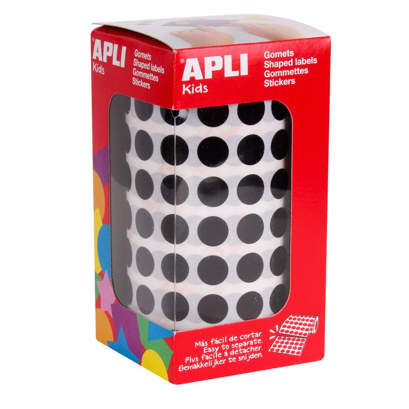 8410782114826-APLI kids - Autocollants éducatifs ronds permanents - 10,5 mm, 6 feuilles - noir--0