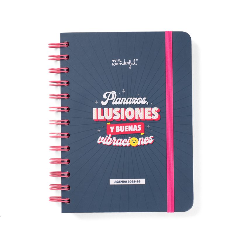 8445641063564-Mr. Wonderful Wonder - Agenda - 2025-2026 - vue de la semaine - anneaux en métal reliés - petit - 160 pages - Bons plans, -P_405248746_1-0