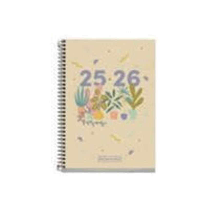 8422593268636-Miquelrius Recycled Activa - Agenda - 2025 - 2026 - semainier - reliure à spirale - E8 - 117 x 174 mm - plantes - ca-P_405249221_1-0