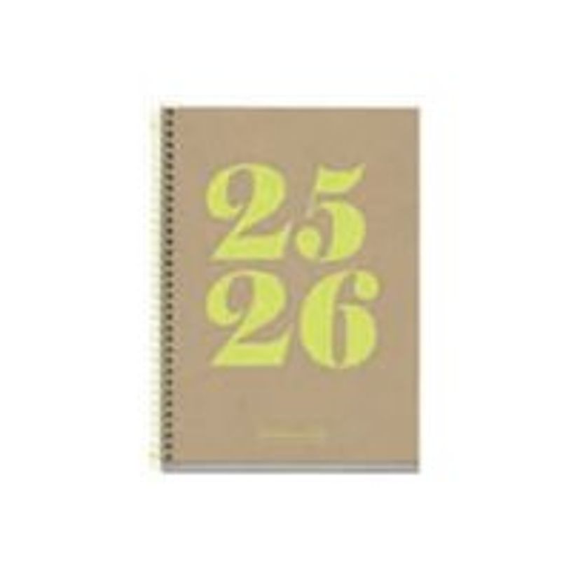 8422593268643-Miquelrius Recycled Activa - Agenda - 2025 - 2026 - semainier - reliure à spirale - E8 - 117 x 174 mm - year - brun - ca-P_405249222_1-0