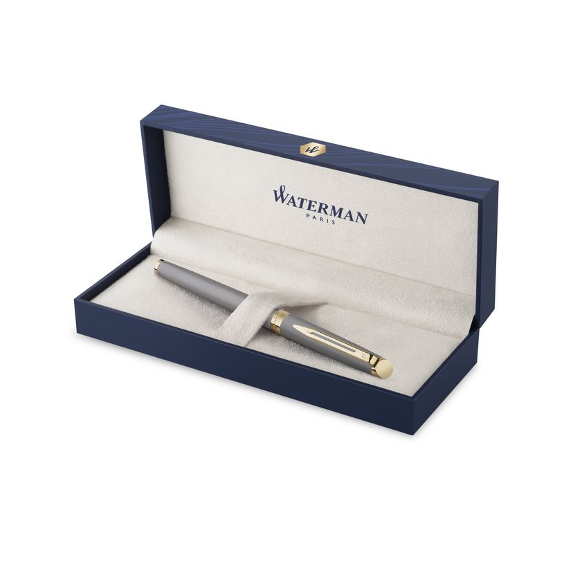3026982179456-Waterman Hémisphère - Roller pointe fine - métallique gris - encre noire -P_405252292_1-0